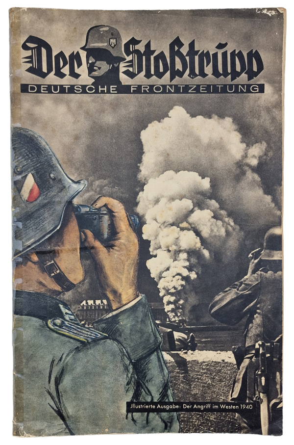 Original WW2 German Magazine - Der Stosstrupp Deutsche Frontzeitung, Der Angriff im Westen (1940)