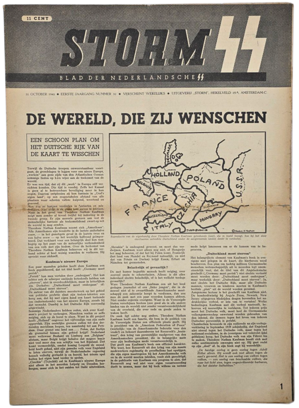 Original WW2 Dutch Waffen SS Newspaper - Storm SS 1st Year No. 31 (1941)