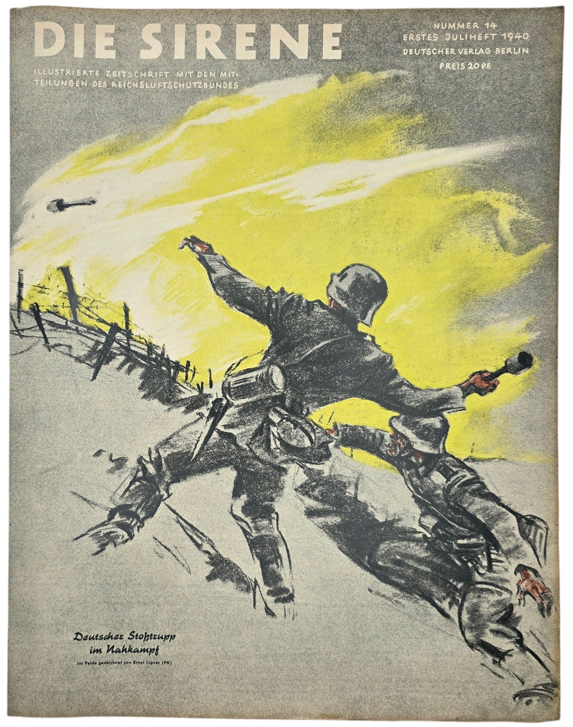 Original WW2 German RLB Magazine - Die Sirene, Nr. 14, Stosstrupp (1940)