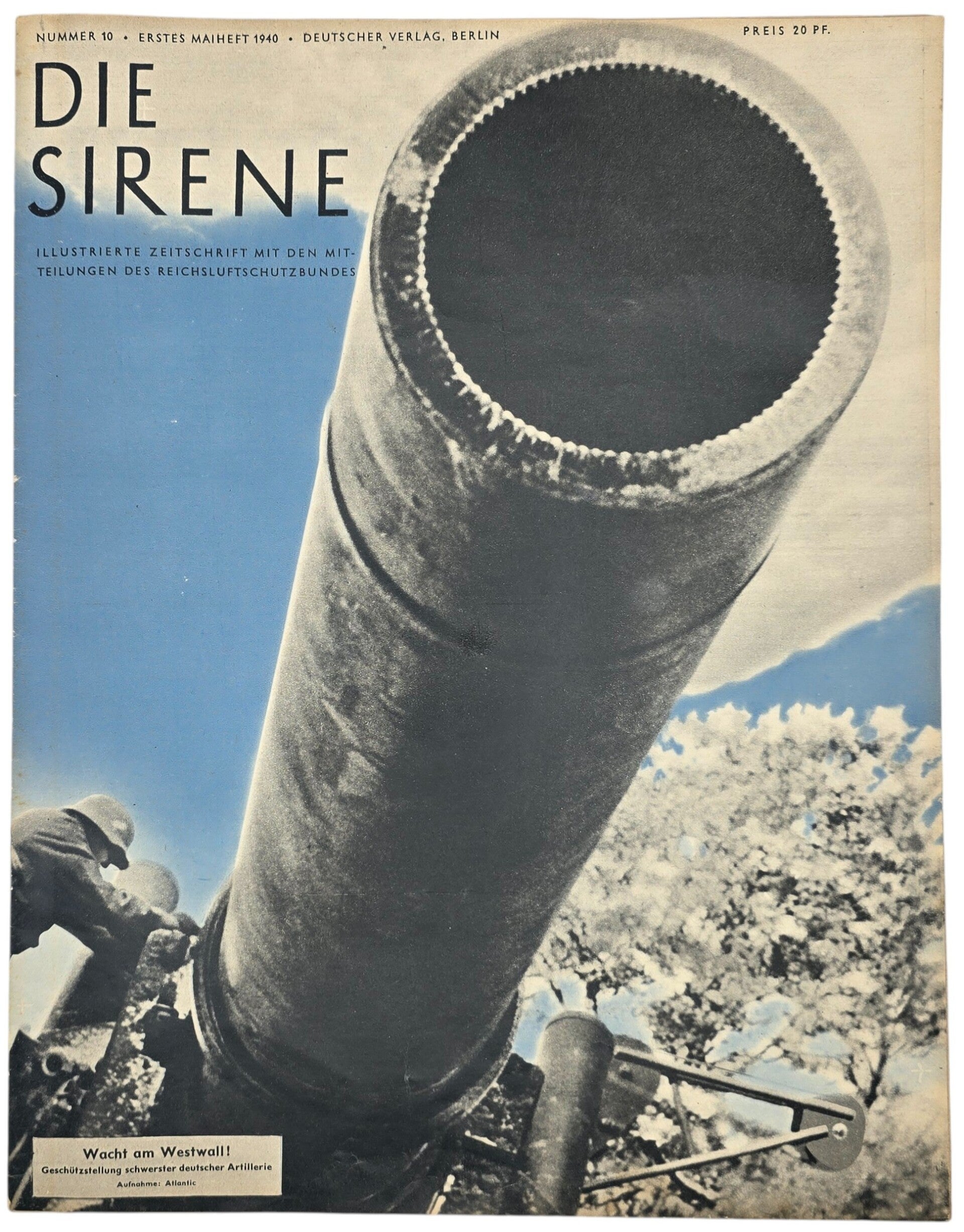 Original WW2 German RLB Magazine - Die Sirene, Nr. 10, Westwall (1940)