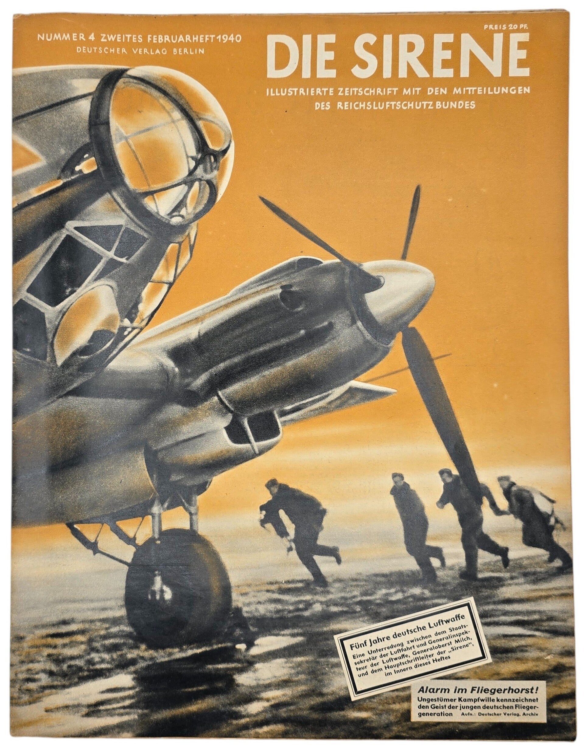 Original WW2 German RLB Magazine - Die Sirene, Nr. 4, Luftwaffe (1940)