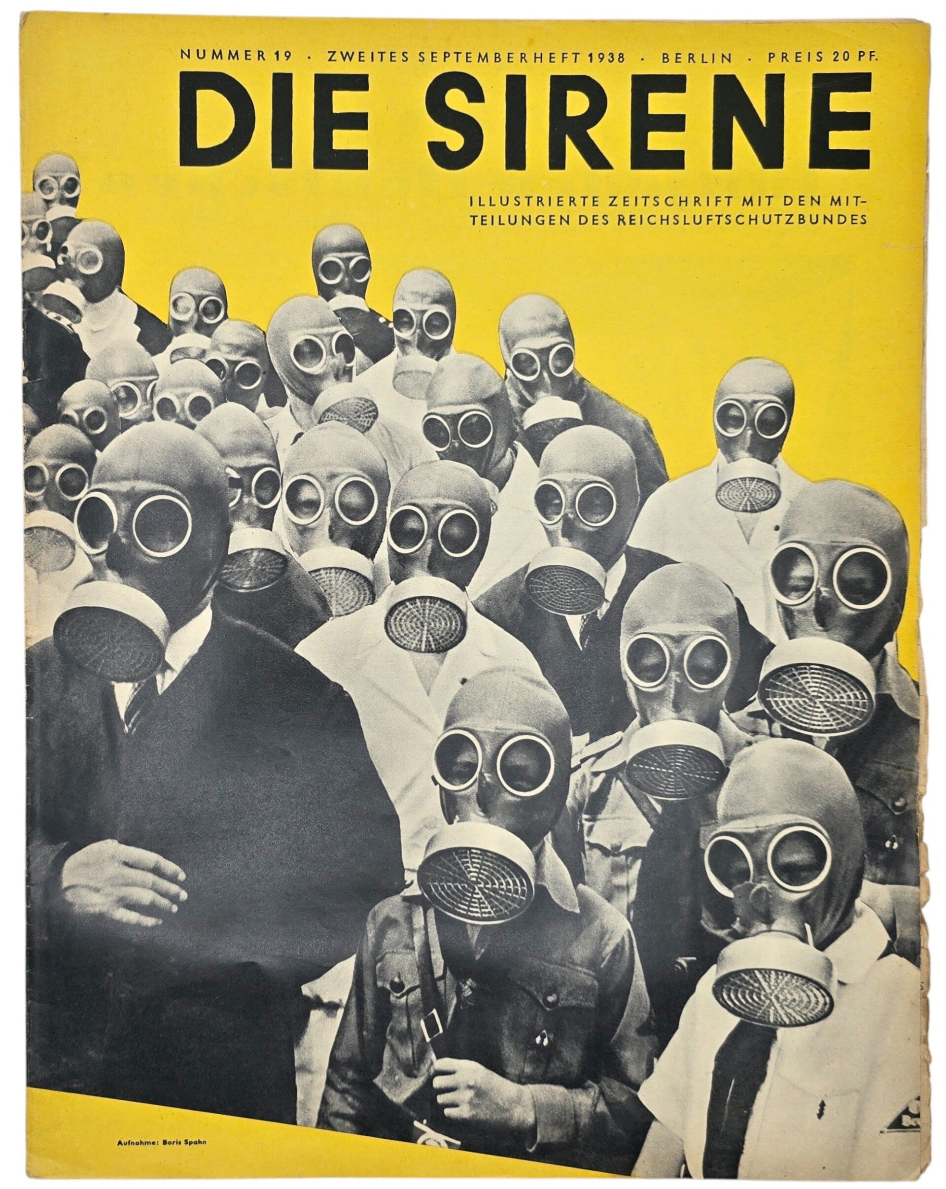 Original WW2 German RLB Magazine - Die Sirene, Nr. 19, Gasmask (1938)
