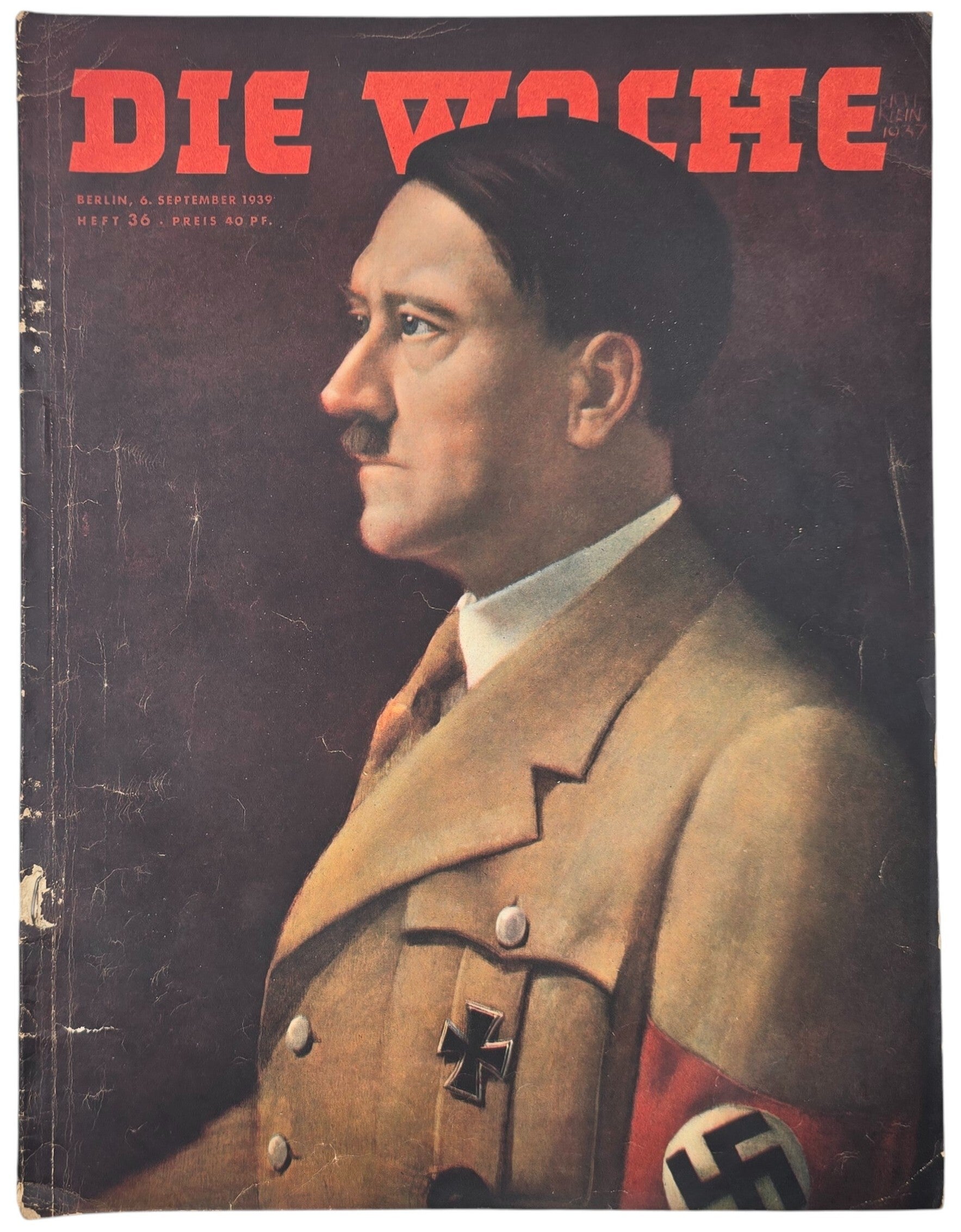 Original WW2 German Magazine - Die Woche No. 36, Adolf Hitler (1939)