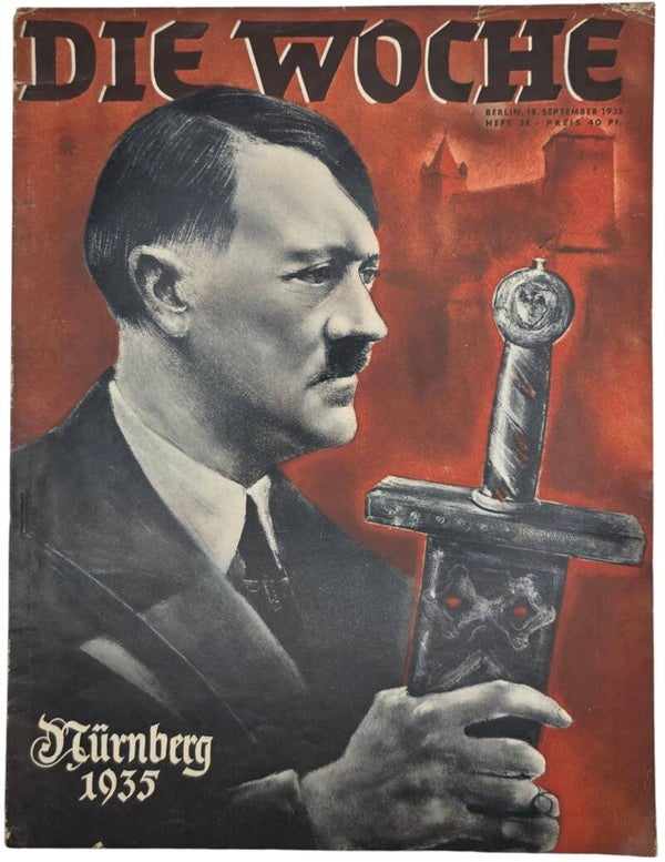 Original WW2 German Magazine - Die Woche No. 38, Adolf Hitler Nürnberg (1935)