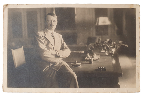 Postcard - Adolf Hitler on desk by Photo-Hoffmann