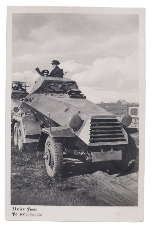 Postcard - Unser Heer Panzerspähwagen