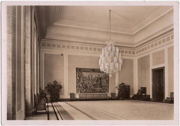 Original WW2 German Postcard - Neue Reichskanzlei Berlin Grosser Empfangssaal