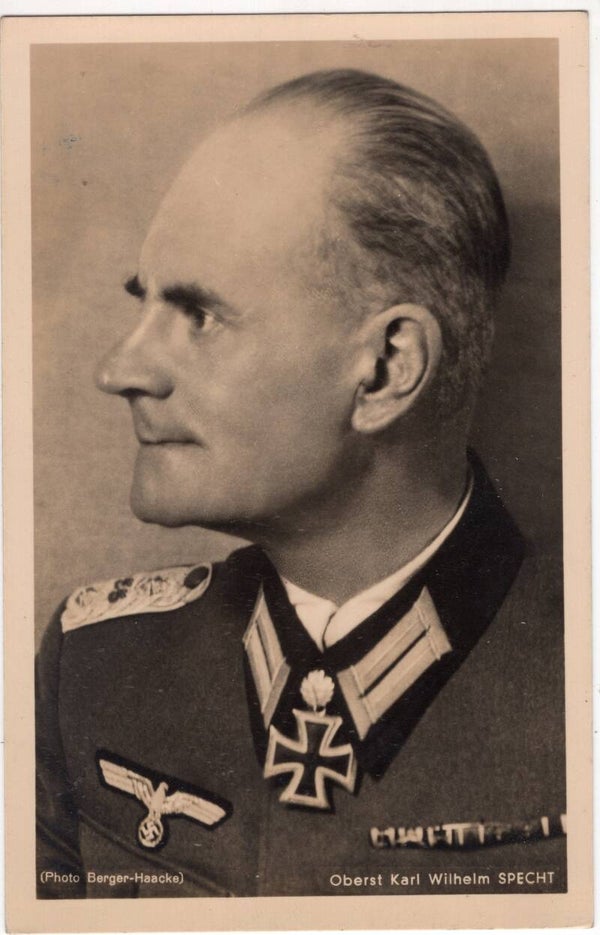 Original WW2 German Postcard - Wehrmacht Oberst Karl Wilhelm Specht