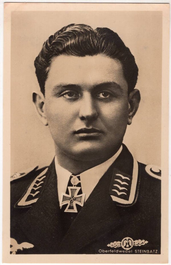 Original WW2 German Postcard - Luftwaffe Oberfeldwebel Steinbatz