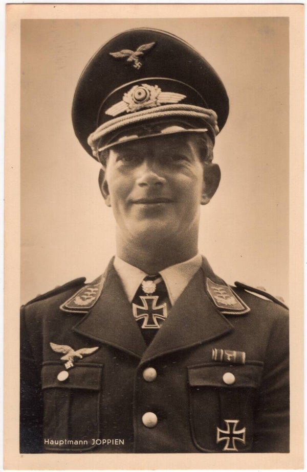 Original WW2 German Postcard - Luftwaffe Hauptmann Joppien