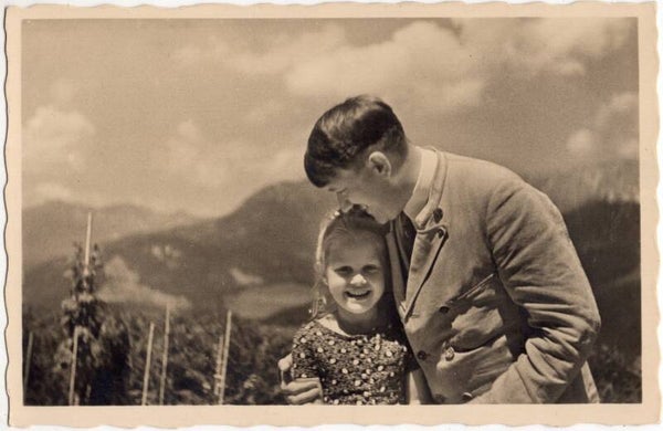Original WW2 German Postcard - Adolf Hitler with Jewish girl Rosa Bernile Nienau