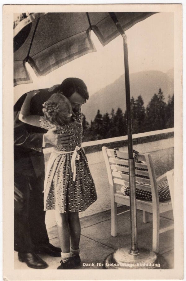 Original WW2 German Postcard - Adolf Hitler with Jewish girl Rosa Bernile Nienau