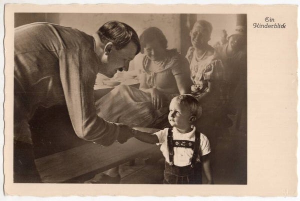 Original WW2 German Postcard - Ein Kinderblick, Hitler