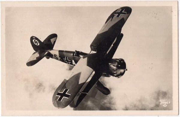 Original WW2 German Postcard - Sturz Kampfeinsitzer Henschel Hs 123