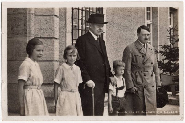 Original WW2 German Postcard - Besuch des Reichskanzlers in Neudeck
