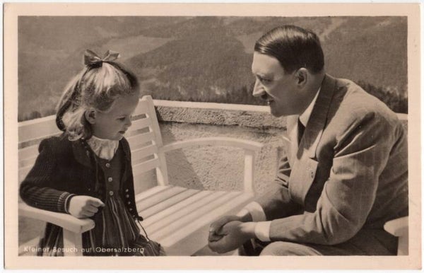 Original WW2 German Postcard - Kleiner Besuch auf Obersalzberg