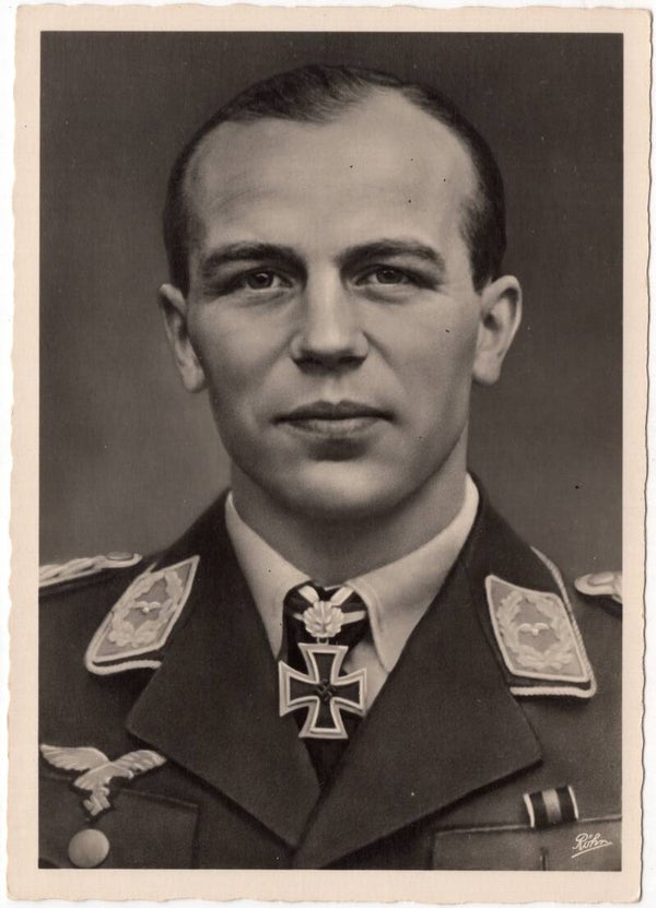 Original WW2 German Postcard - Luftwaffe Knights cross wearer Major Wick