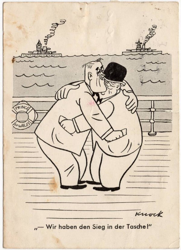 Original WW2 Dutch Collaboration Postcard - ''Wir haben den Sieg in der Tasche!'', Rotterdam, Winterswijk