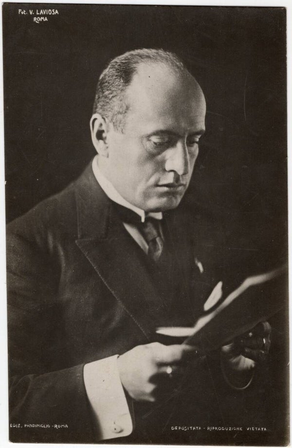 Original WW2 Italian Postcard - Benito Mussolini, Ediz Pandimiglio, Rome