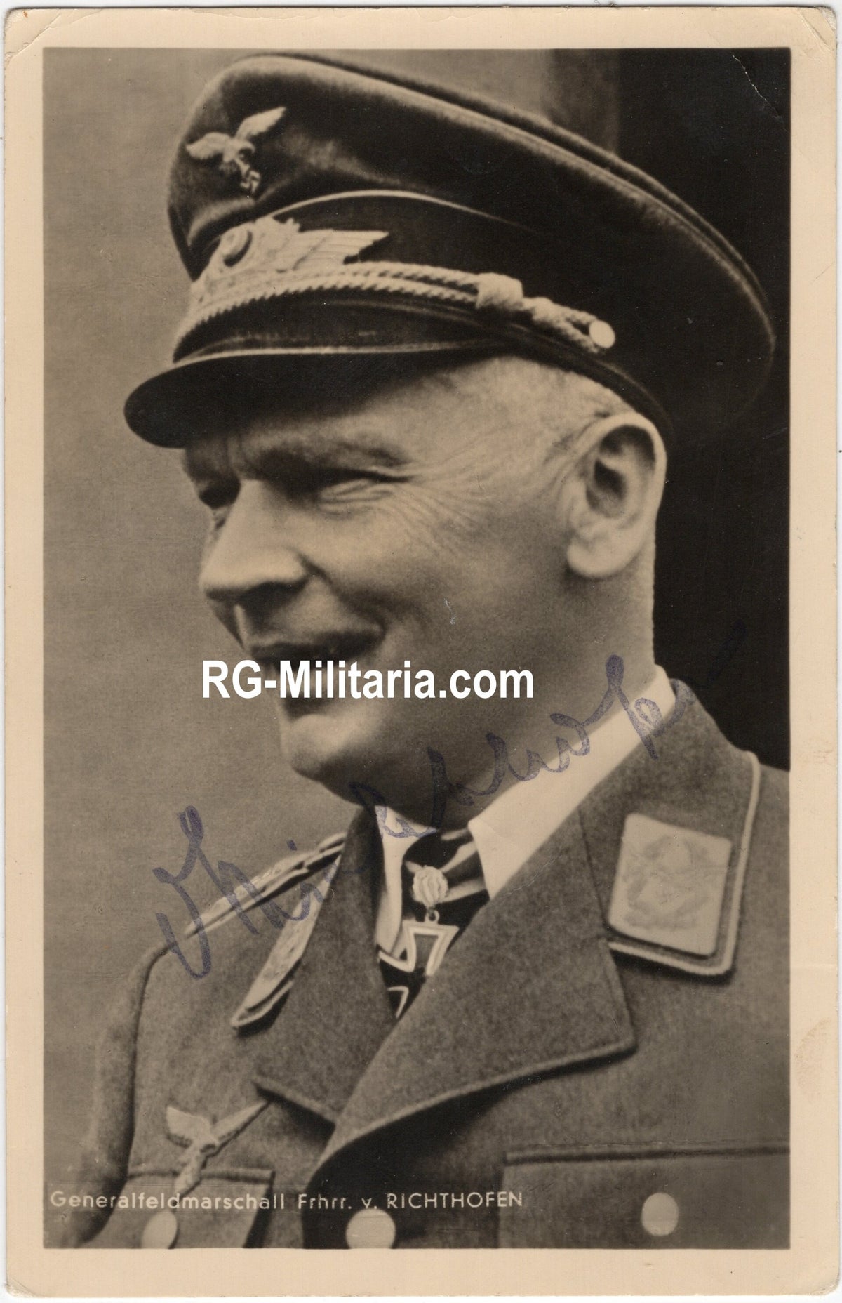 Original WW2 German Postcard - Signed Postcard Luftwaffe Knights Cross ...