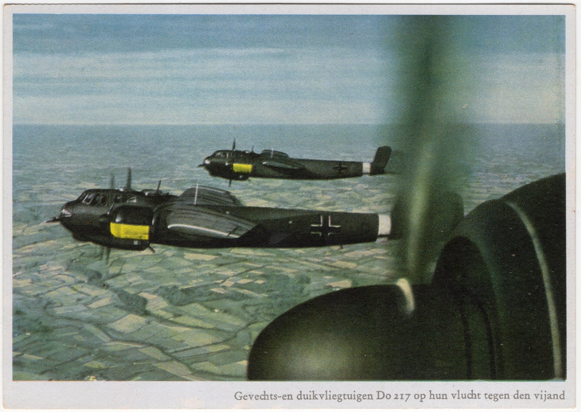 Original WW2 German Postcard - Gevechts- en Duikvliegtuigen Do 217, Jacobsen