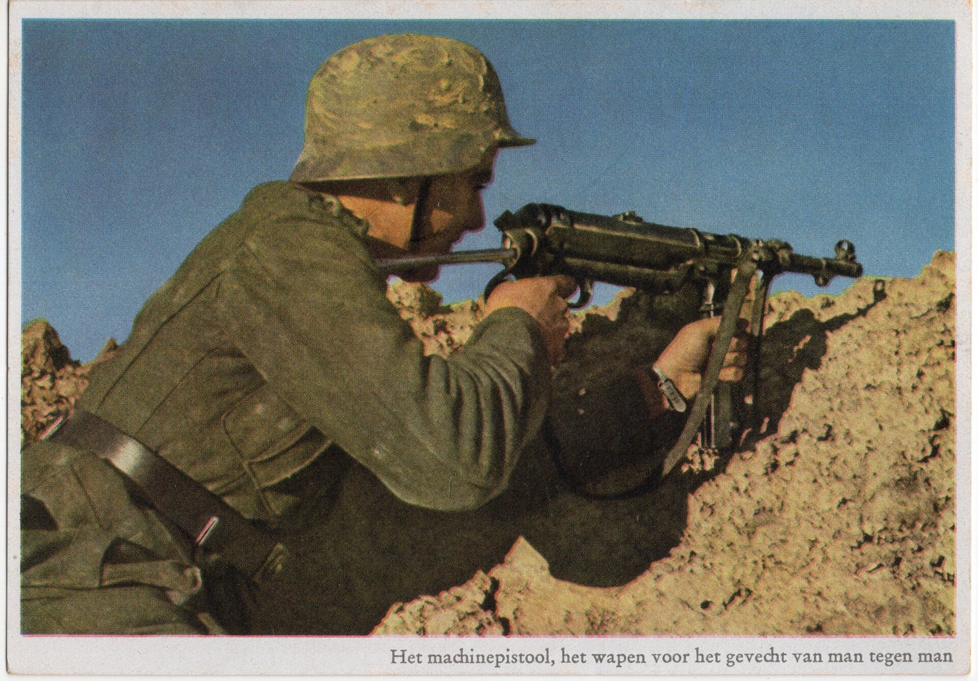 Original WW2 German Postcard - Het machinepistool Mp 40, Dr. Bohne