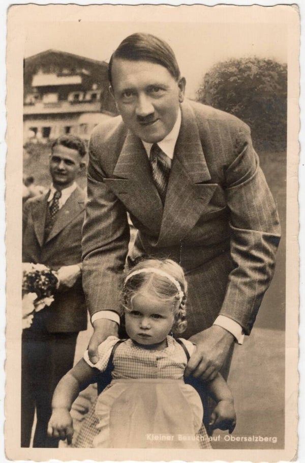 Original WW2 German Postcard - Adolf Hitler with a Little Girl (1937)