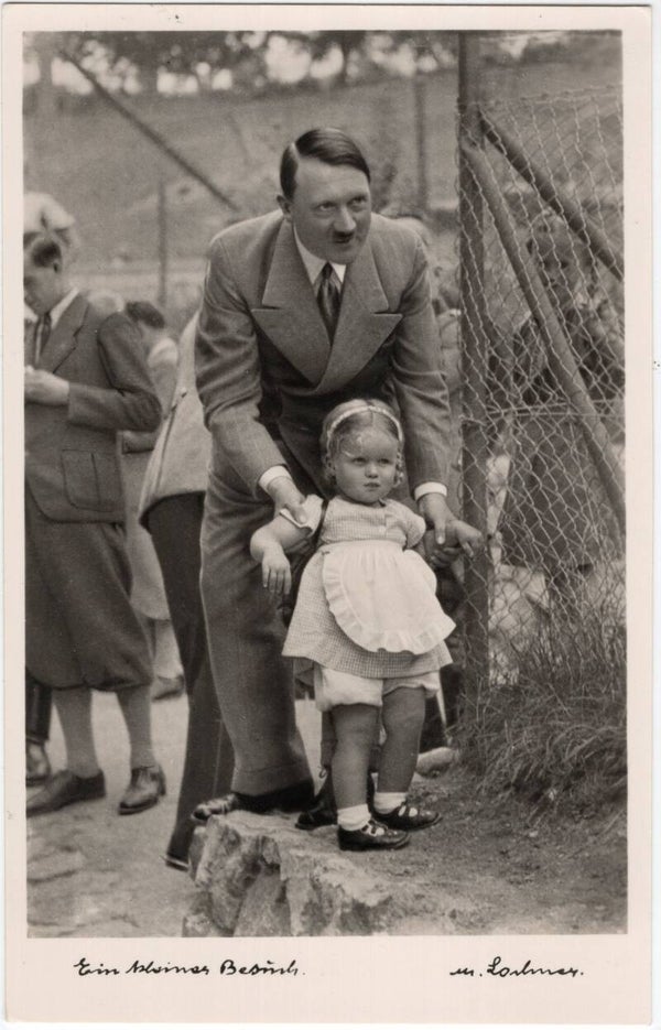Original WW2 German Postcard - Adolf Hitler with a Little Girl (1937)