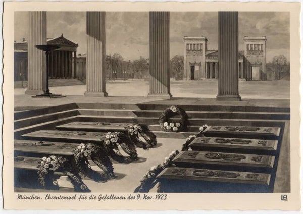 Original WW2 German Postcard - München Ehrentempel für die Gefallenen des 9 Nov 1923 (1937)