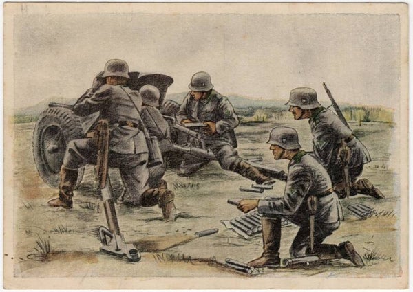 Original WW2 German Postcard - Panzer-Abwehr
