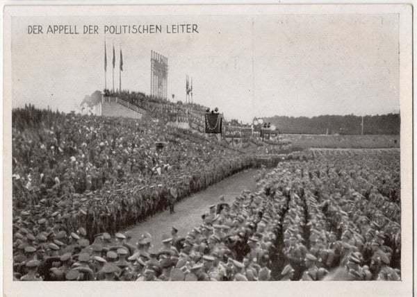 Original WW2 German Postcard - Der Appell der politischen Leiter, Reichsparteitag Nürnberg (1934)