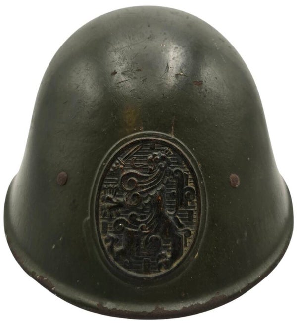 Original WW2 Dutch Helmet - M34 '33BR', DP De Booy with plate (1935)