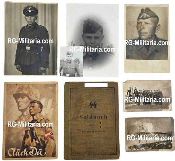 Original WW2 Dutch Waffen SS Document - Dutch Waffen SS soldbuch set, Eindhoven (1945)
