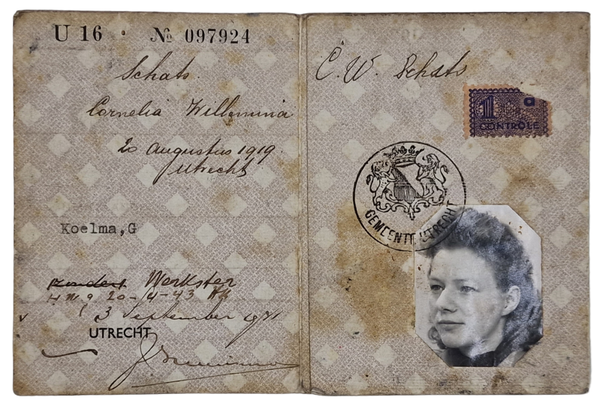 Original WW2 Dutch Document - Persoonsbewijs Utrecht, Zuilen (1941)