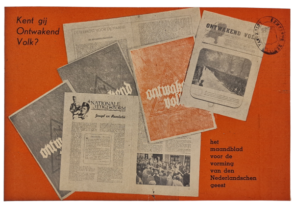 Original WW2 Dutch Collaboration NSB Document - Ontwakend Volk flyer, Zeist