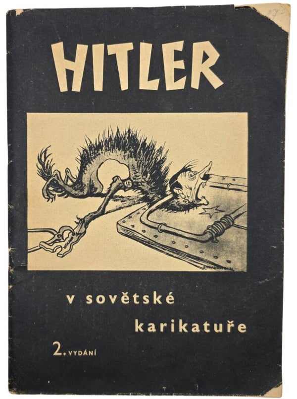 Original WW2 Slovakian Brochure - Hitler v Sovetské Karikature, Hitler in caricatures (1946)