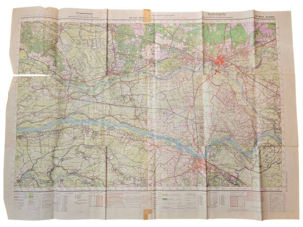Original WW2 German Map - Truppenkarte & Sonderausgabe maps Arnhem, Rhenen Betuwe (1944)