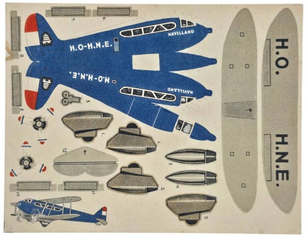 Original WW2 Dutch Document - Honig building kit airplane Havilland Dragon Rapide (1939)