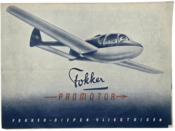 Original WW2 Dutch Document -  Promotional flyer Fokker F25 Promotor (1946)