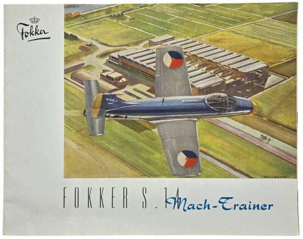 Original WW2 Dutch Brochure - Promotional brochure Fokker S.14 Mach Trainer (1954)
