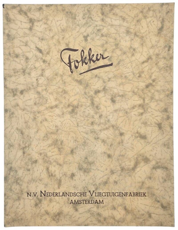 Original WW2 French Brochure - Fokker Caractéristiques des Avions Commerciaux et Militaires Fokker novembre (1934)