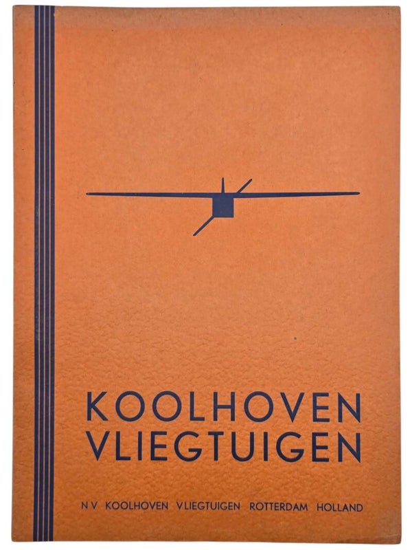 Original WW2 Dutch LVA Brochure - Koolhoven Vliegtuigen airplane models, FK43 - FK56 (1940)