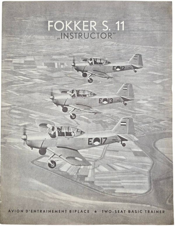 Original WW2 Dutch Brochure - Sales Brochure Fokker S.11 Instructor (1954)