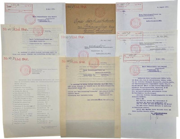 Original WW2 Dutch LBD Document - Report of all company air control points, Amsterdam (1941)