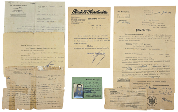 Original WW2 German Document - French forced labourer in Berlin (1943)