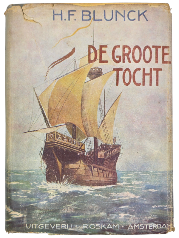 Original WW2 Dutch Collaboration NSB Book - De Groote Tocht, H. F. Blunck (1943)