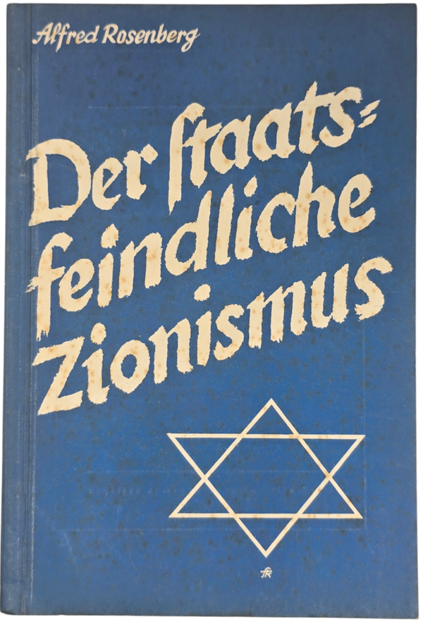 Original WW2 German Antisemitic Brochure - Der Staatsfeindliche Zionismus, Alfred Rosenberg (1938)