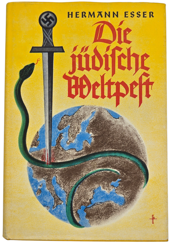 Original WW2 German Antisemitic Book - Die Jüdische Weltpest, Hermann Esser (1940)