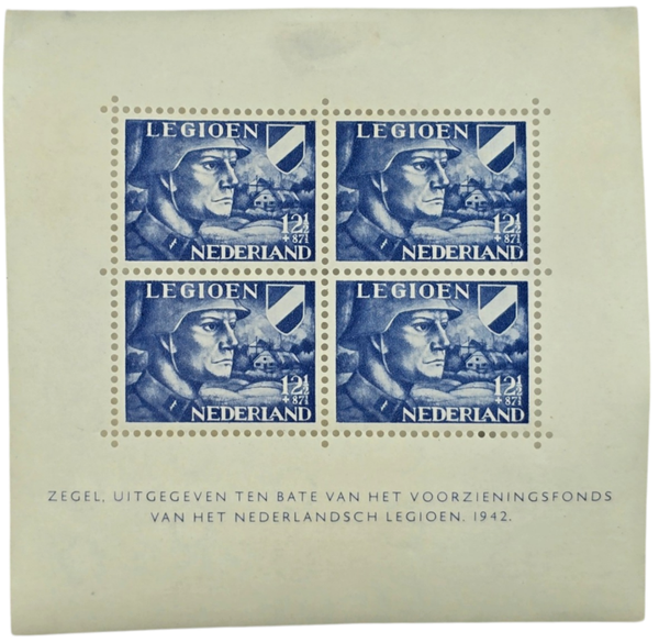 Original WW2 Dutch Waffen SS Stamp - Legioen Zegel Nederland, 12,5 cent (1942)