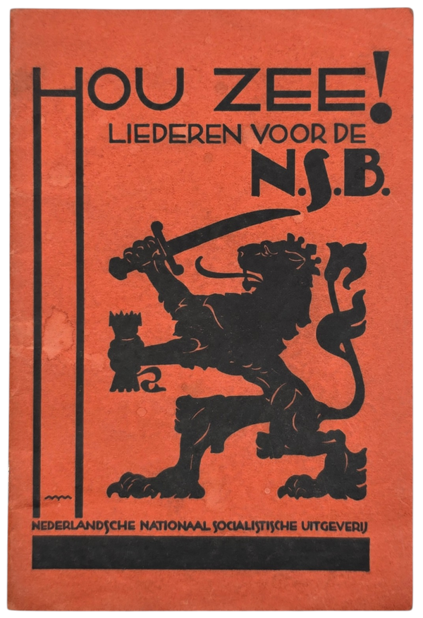 Original WW2 Dutch Collaboration NSB Brochure - Hou Zee! Liederen voor de NSB